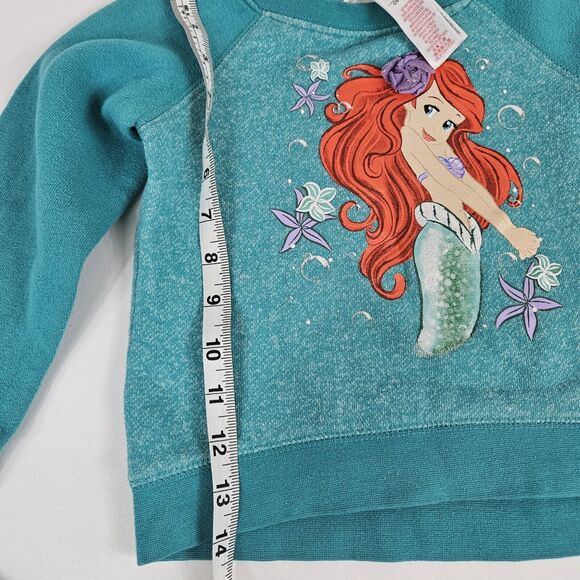 Disney Store Japan‎ Girl’s Sweatshirt Blue the Little Mermaid Crewneck Size 4 - Picture 5 of 5